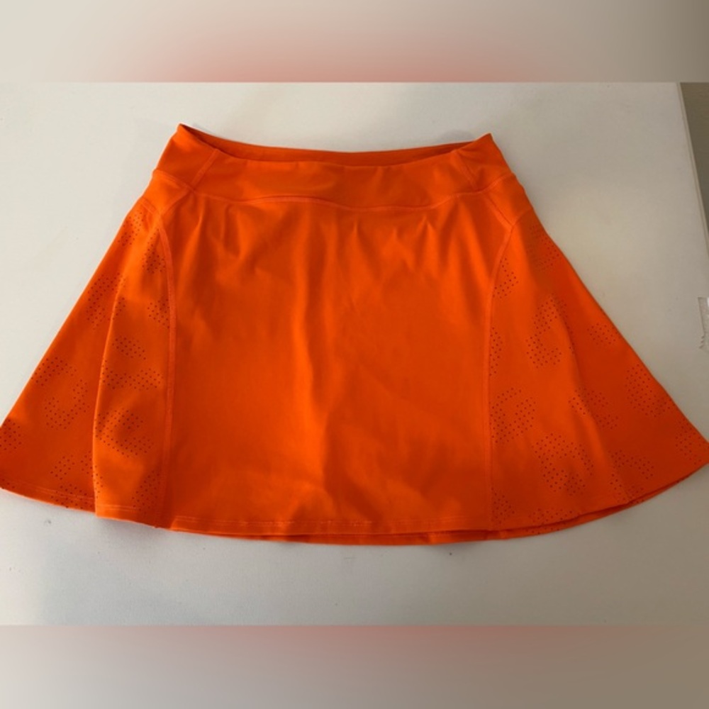 Sincerely Jules Orange Skorts with Flared Design